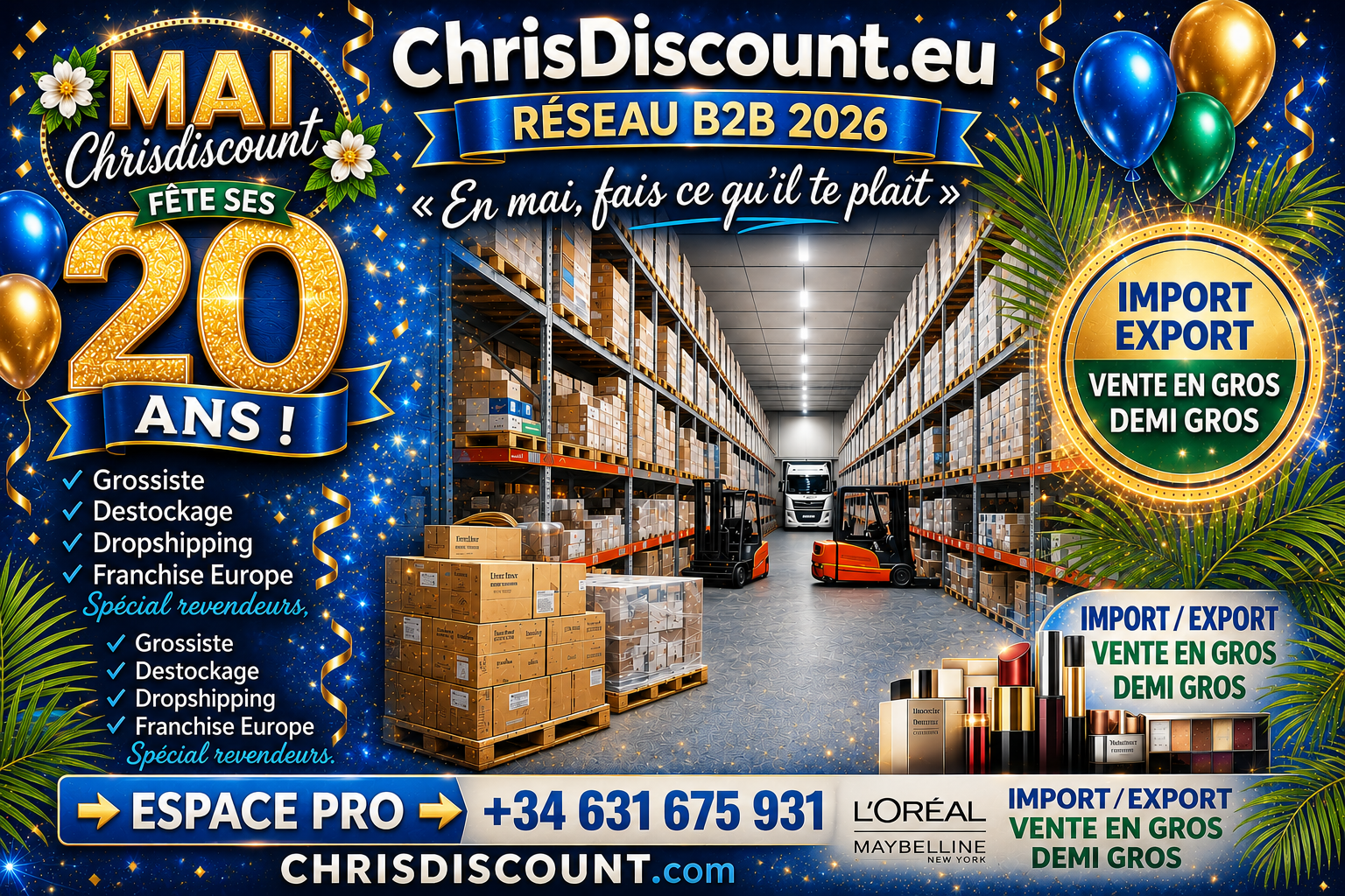 Chrisdiscount fête ses 20 ANS ! « En mai, fais ce qu'il te plaît »